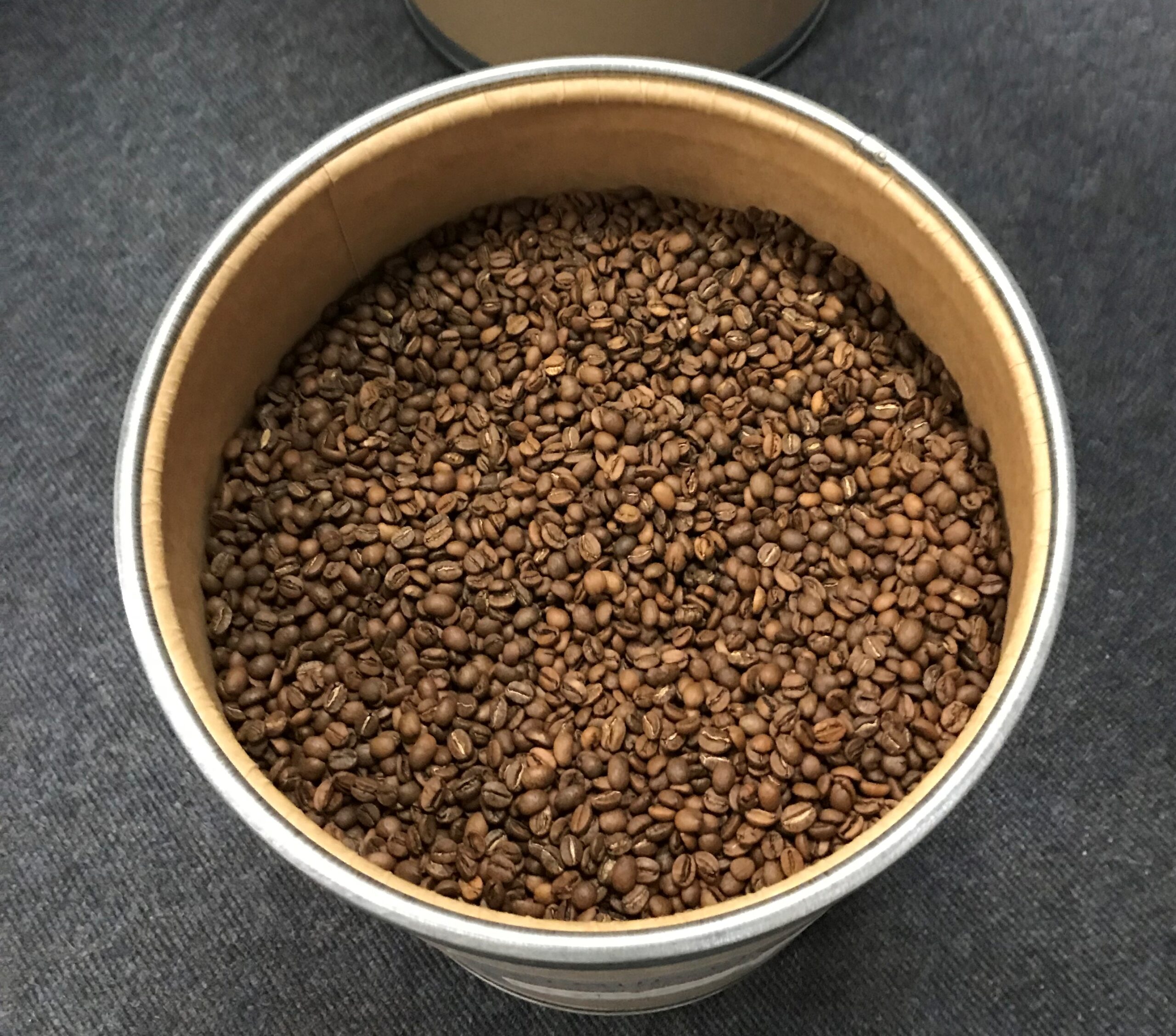 Cloud Picker coffee beans in a fibre drum
