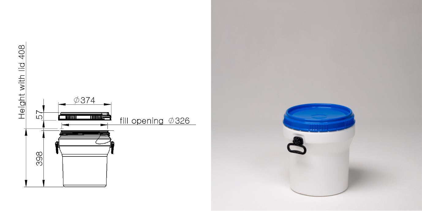 RS00125 30L Nestable Plastic Drum